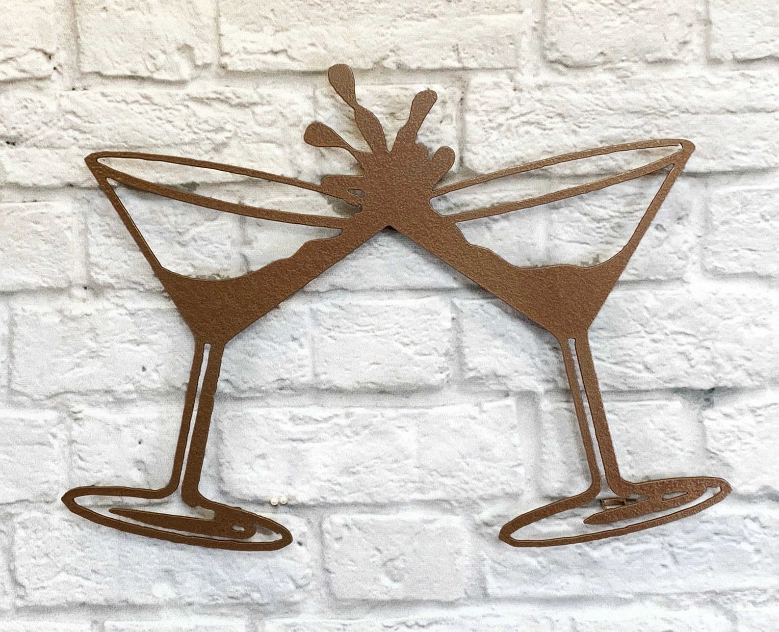 Martini Glasses Metal Wall Art Home Decor Handmade - Etsy