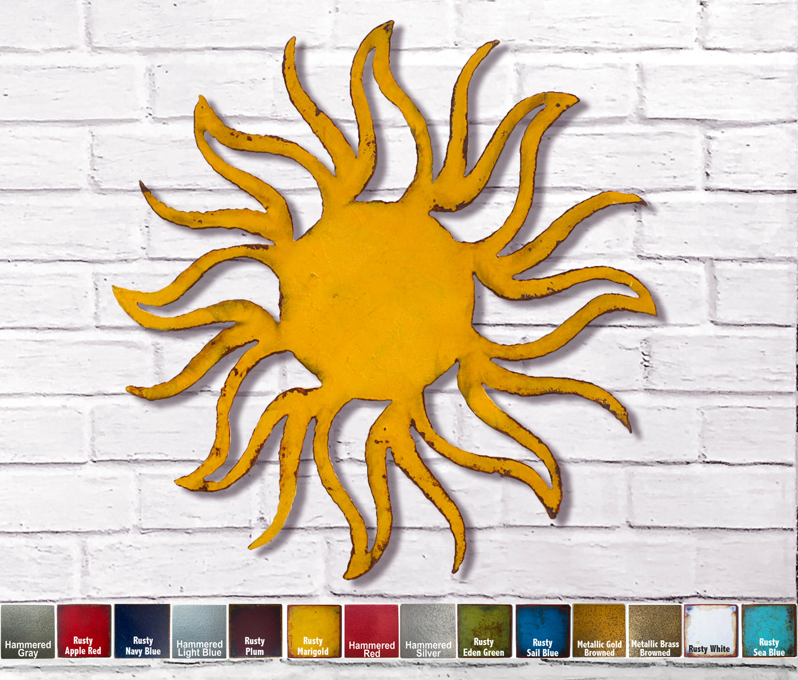 Sun Metal Wall Art Home Decor Choose 11 17 or Etsy