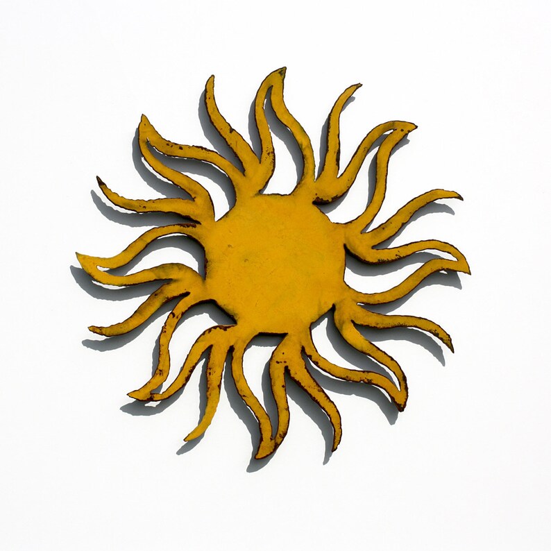 Sun Metal Wall Art Choose Your Size 36 Or 42 Etsy - image 0