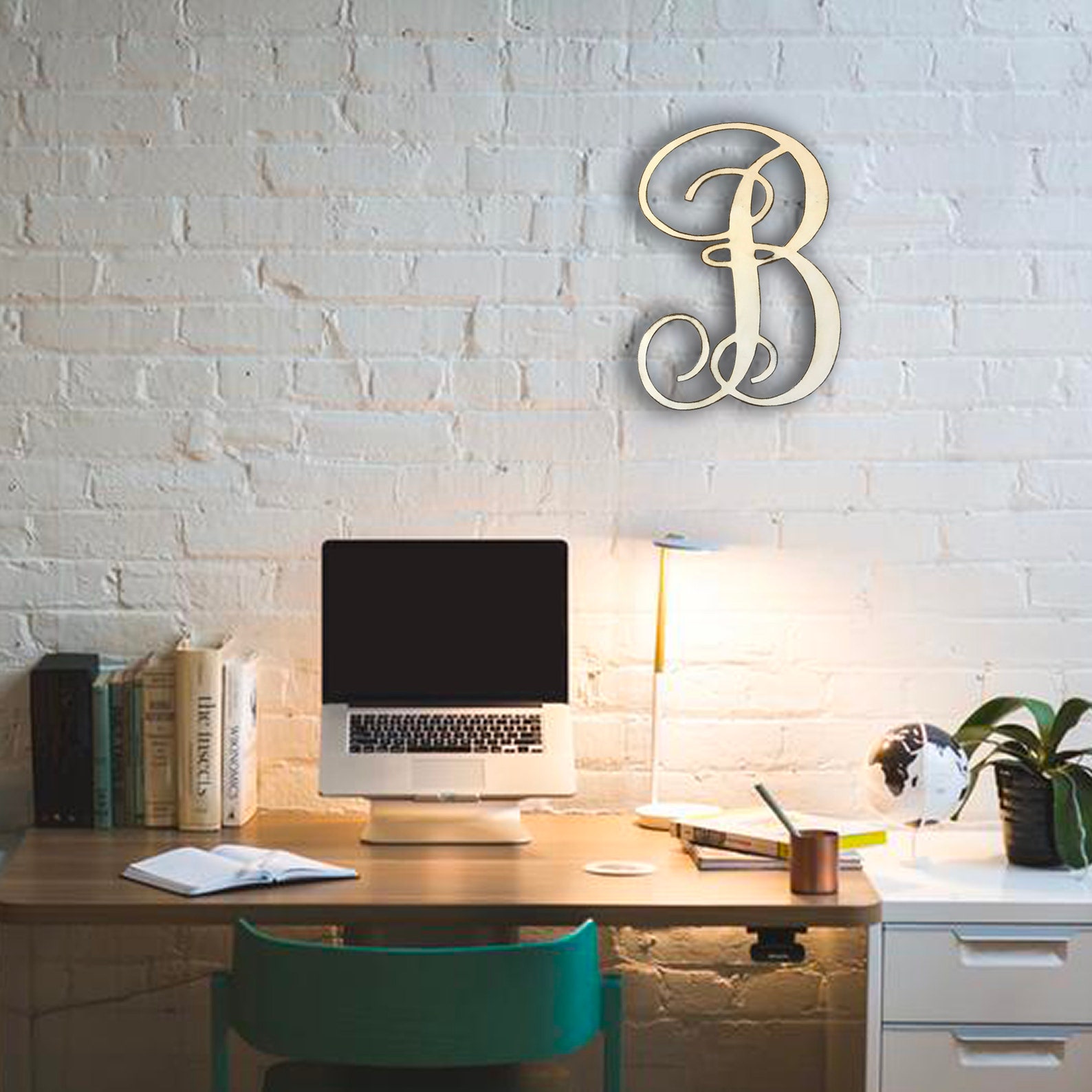Letter B -metal Wall Art Home Decor- Choose 12", 16" or 22" Inch Tall