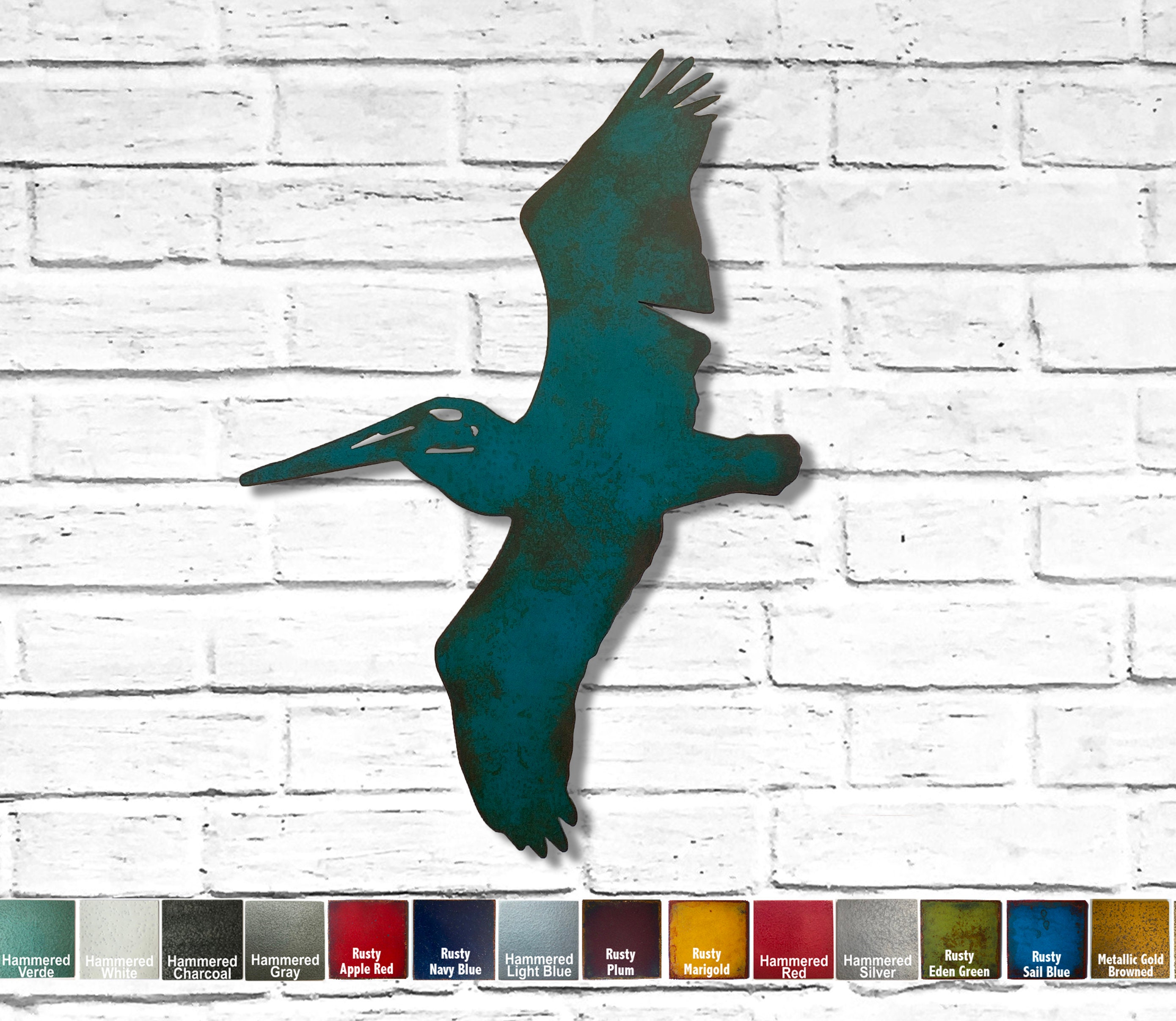 Pelican Metal Wall Art Home Decor Choose your Size Etsy