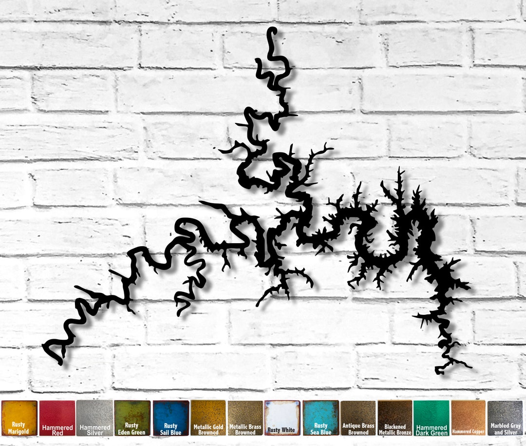 Table Rock Lake Metal Wall Art Home Decor Choose Your Patina Color