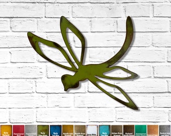 Dragonfly - Metal Wall Art Home Decor - Handmade - Choose your Patina Color and 12", 17" or 23" wide