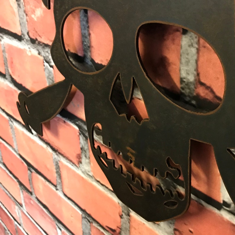 Skull and Crossbones Symbol Metal Wall Art Home Decor Etsy