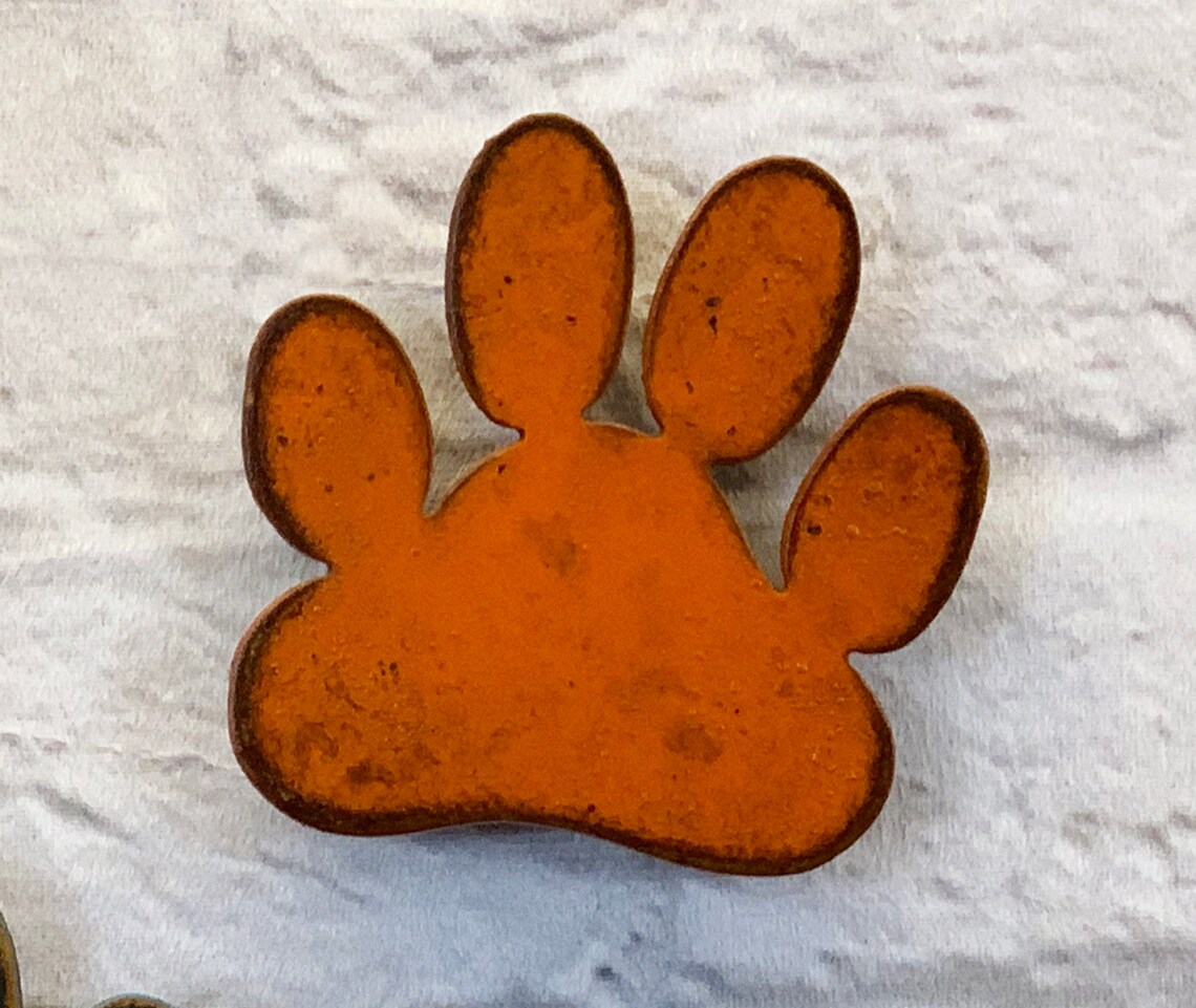 Paw Print Metal Wall Art Home Decor Choose your Size Etsy