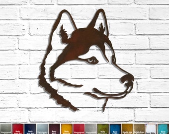 Siberian Husky - Metal Wall Art - Handmade - Choose 11", 17" or 23" - Choose your Patina Color, OR Choose from 20 different Dog Breeds!