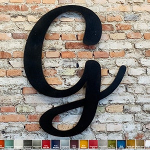 Letter G - Metal Wall Art Home Decor- Choose 12", 16", or 22" inch tall - Karlie Font - Choose a Patina Color, any Letter or Number!
