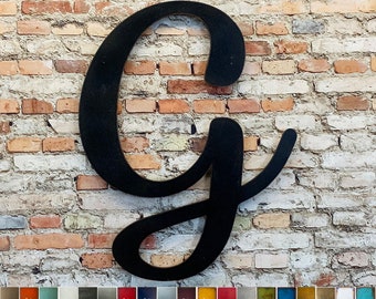 Letter G -Metal Wall Art Home Decor- Choose 8", 12", 16", or 22" inch tall - Karlie Font -Choose a Patina Color, any Letter or Number!