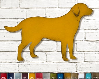 Labrador Retriever - Metal Wall Art - Handmade - Choose 11", 17" or 23" - Choose your Patina Color, OR Choose from 20 different Dog Breeds!