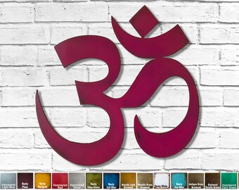 Yoga Namaste - Metal Wall Art - Choose 12", 17", 23" and your Patina Color