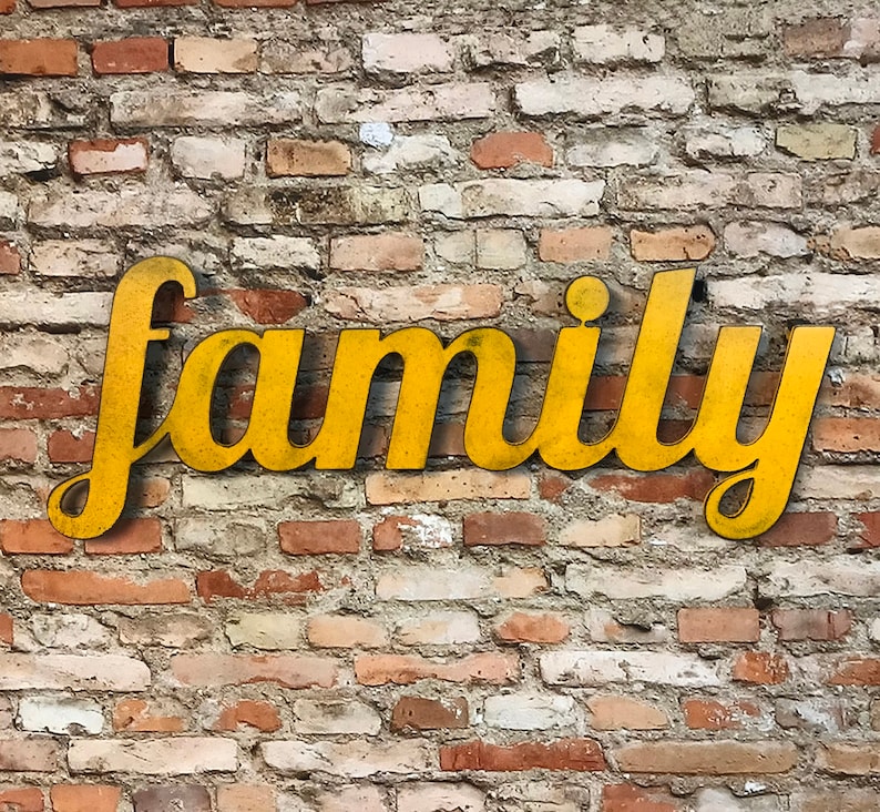 Family Metal Wall Art Home Decor Handmade Choose Etsy