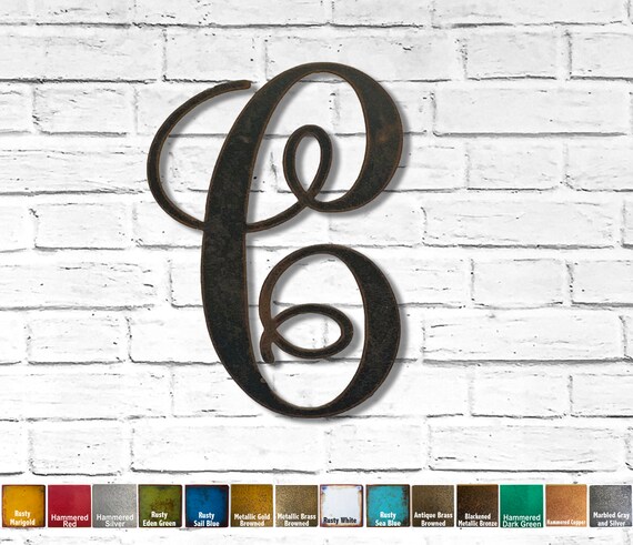 Letter C metal Wall Art Home Decor Choose 8 12 - Etsy