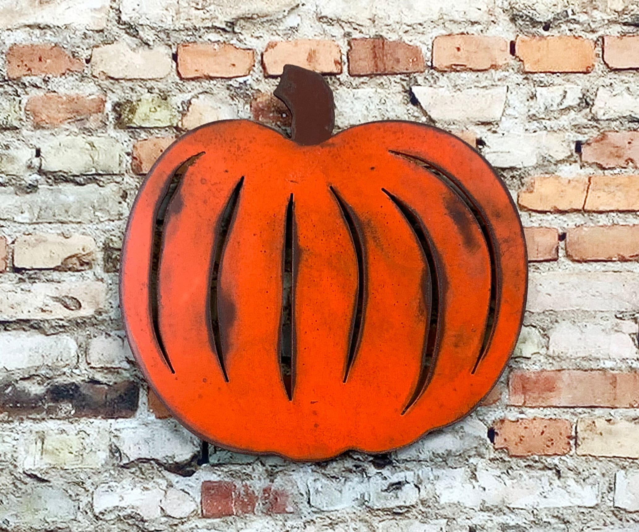 Pumpkin Metal Wall Art Home Decor Handmade in the USA Etsy