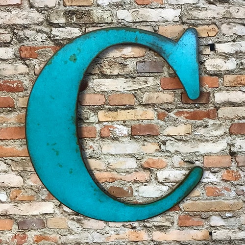 Letter R metal Wall Art Home Decor Choose 8 12 Etsy