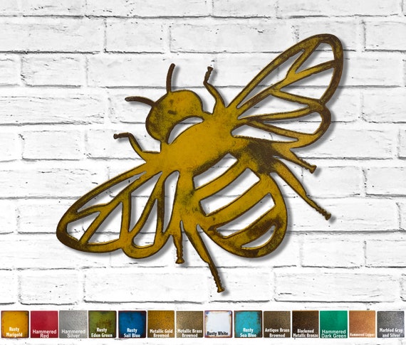 Beware Of Bumble Bee Rustic Sign SignMission Classic Rust Wall Plaque Decoration 