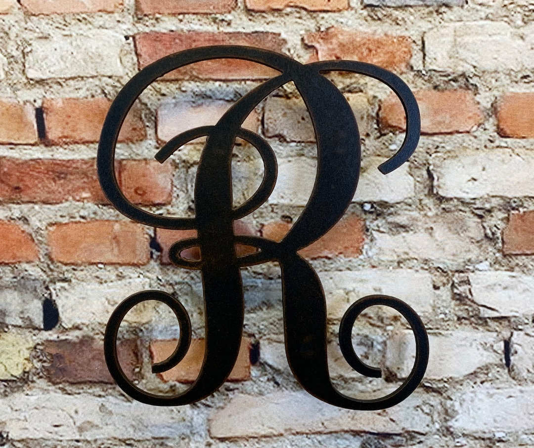 Gable Decorative Letter R Letter R - Metal Wall Art Home Decor- Choose 12
