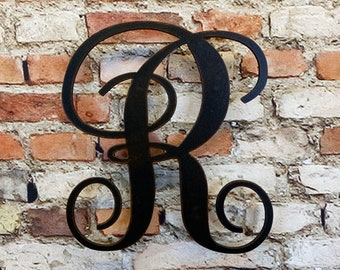Letter R - Metal Wall Art Home Decor- Choose 12", 16" or 22" inch tall - Choose your Patina Color, and any Letter!