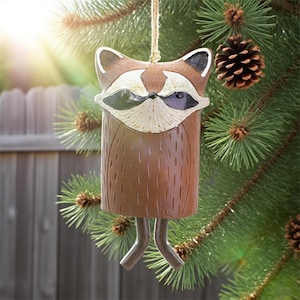 Animal Wind Chimes, Fox Wind Bell, Garden Decor, Resin Cute Pet, Animal Garden Decoration, Rustic Hanging Chimes.