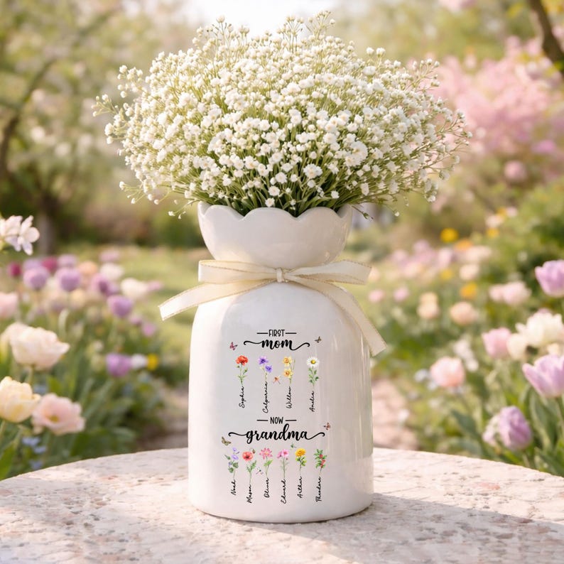 Mother's day gift
first mom now grandma vase
grandma flower vase
personalized grandma vase
custom grandma gift
grandma birthday gift
gift for grandma from grandkids
mothers day gift for grandma
nana gift personalized
grandma keepsake gift
custom flower vase gift