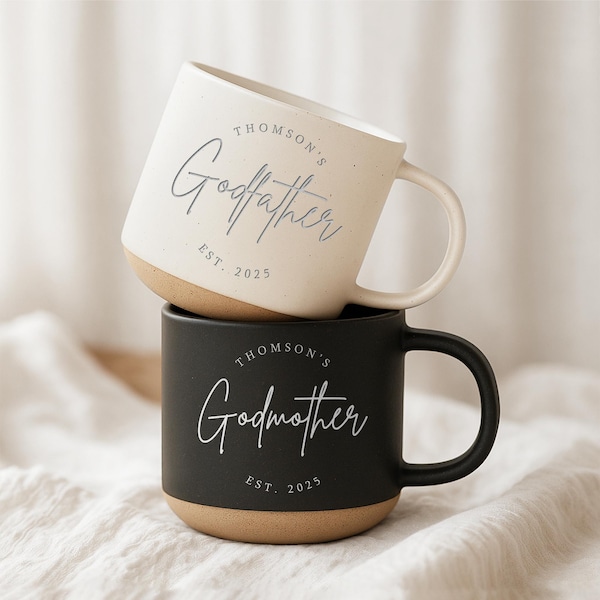 Personalized Godmother Godfather Est Custom Mug, Personalized Gift for Godparents, Godparent Appreciation Gifts, Godmothers Godfathers Mugs