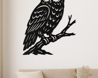 Owl Wall Art decor Wild nature DXF SVG – CNC Plasma Cutting File – Deer and Flowers