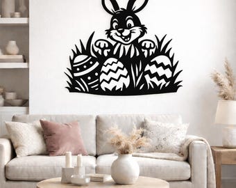 Easter Bunny and Egg DXF SVG– CNC Plasma Cutting File, Vector Bunny Svg ...