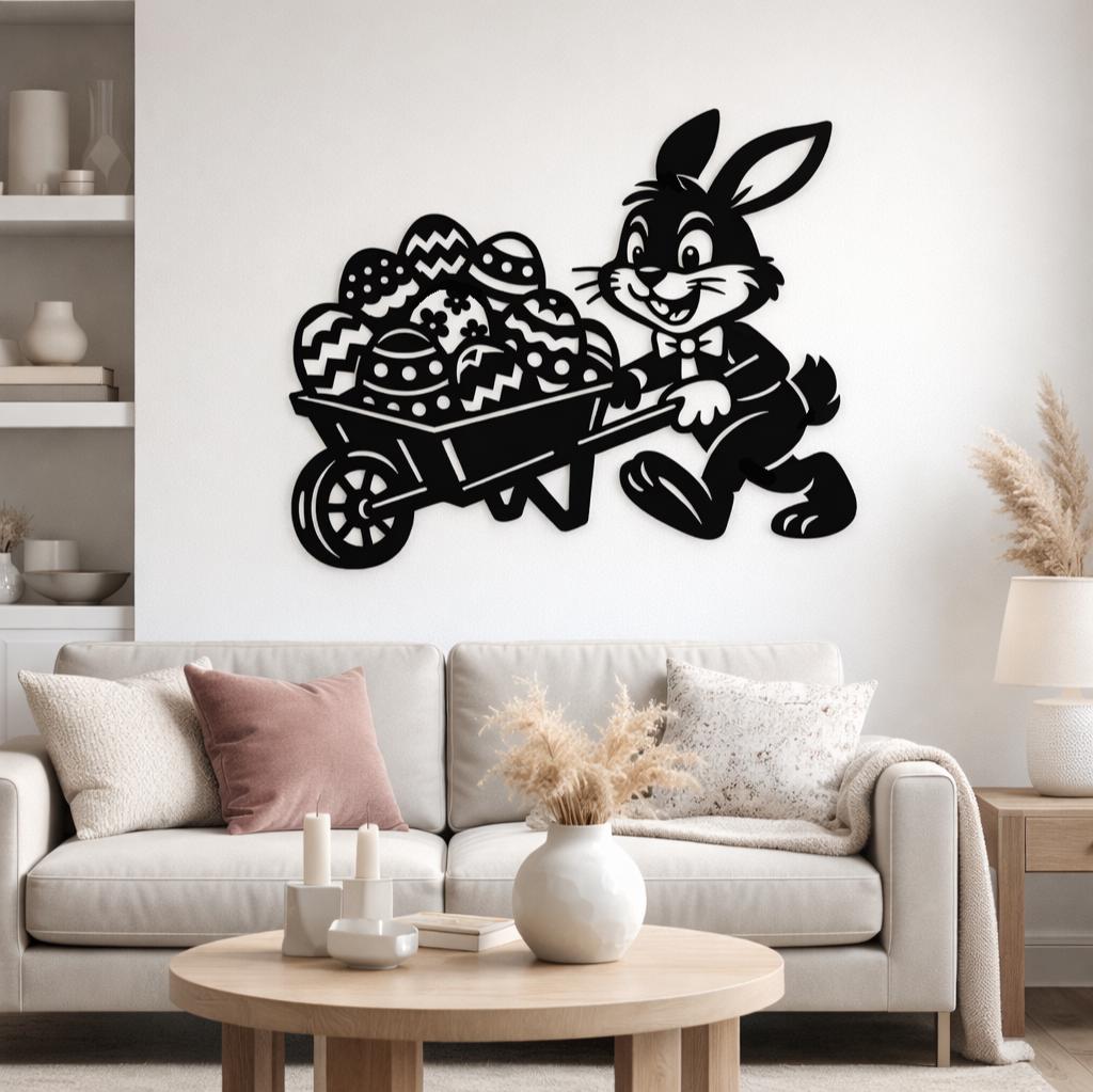 Easter Bunny and Egg DXF SVG– CNC Plasma Cutting File, Vector Bunny Svg ...