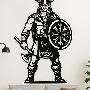 Vikingkrigardekor DXF SVG – CNC-plasmaskärfil, vikingavektor