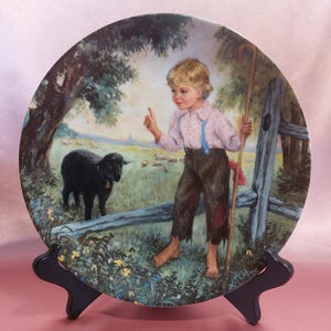 Vintage Collector Plate – “Baa, Baa, Black Sheep” by John McClelland – 1988 – Limited Edition – Nursery Rhyme Art