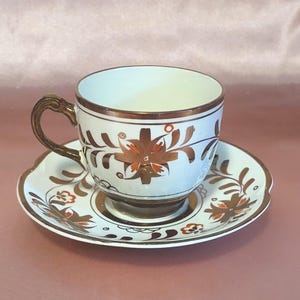 Vintage Gray’s Pottery Art Deco Lustreware Tea Cup & Saucer – Stoke‑on‑Trent, England