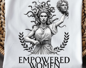 Empowered Women Medusa Tee, Comfort Colors Feminist Shirt.