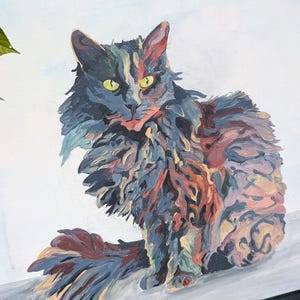 Personalized Pet Portrait from Photo | Hand-Painted Custom Animal Art | Unique Gift for Cat & Dog Lovers | Custom Pet Painting