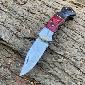 Handmade Damascus Steel Pocket Knife, Rust Free Damascus Folding Knife Anniversarry Gift Christmas Gift Groomsmen Gift Best Gift for Him