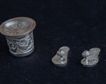 Pure Silver 92.5 -  Cup/ paduka 1.5 cm +/-    invite the  blessings of Krishna