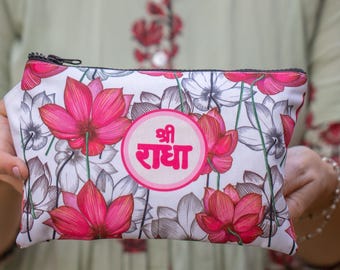 Sri Radhe Bauchtasche: Handgemachte Hare Krishna Tasche