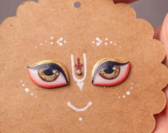 Krishna Deity Eyes: Govardhan Shaligram Attributes, 1.8cm