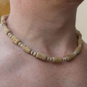 Pure Tulasi mala 1 round with Radhe Name beads carving  -Handmade tulsi kanthimala Hare Krishna mala.