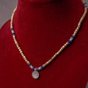 Stylish Pure Tulasi mala 1 round  -Handmade tulsi kanthimala Hare Krishna mala.