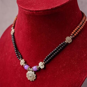Stylish Lotuses Pure Tulasi mala 1 round  -Handmade tulsi kanthimala Hare Krishna mala.