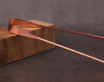 Pure Copper Tongue Scraper: Ayurvedic Oral Care Tool (Pack of 2)