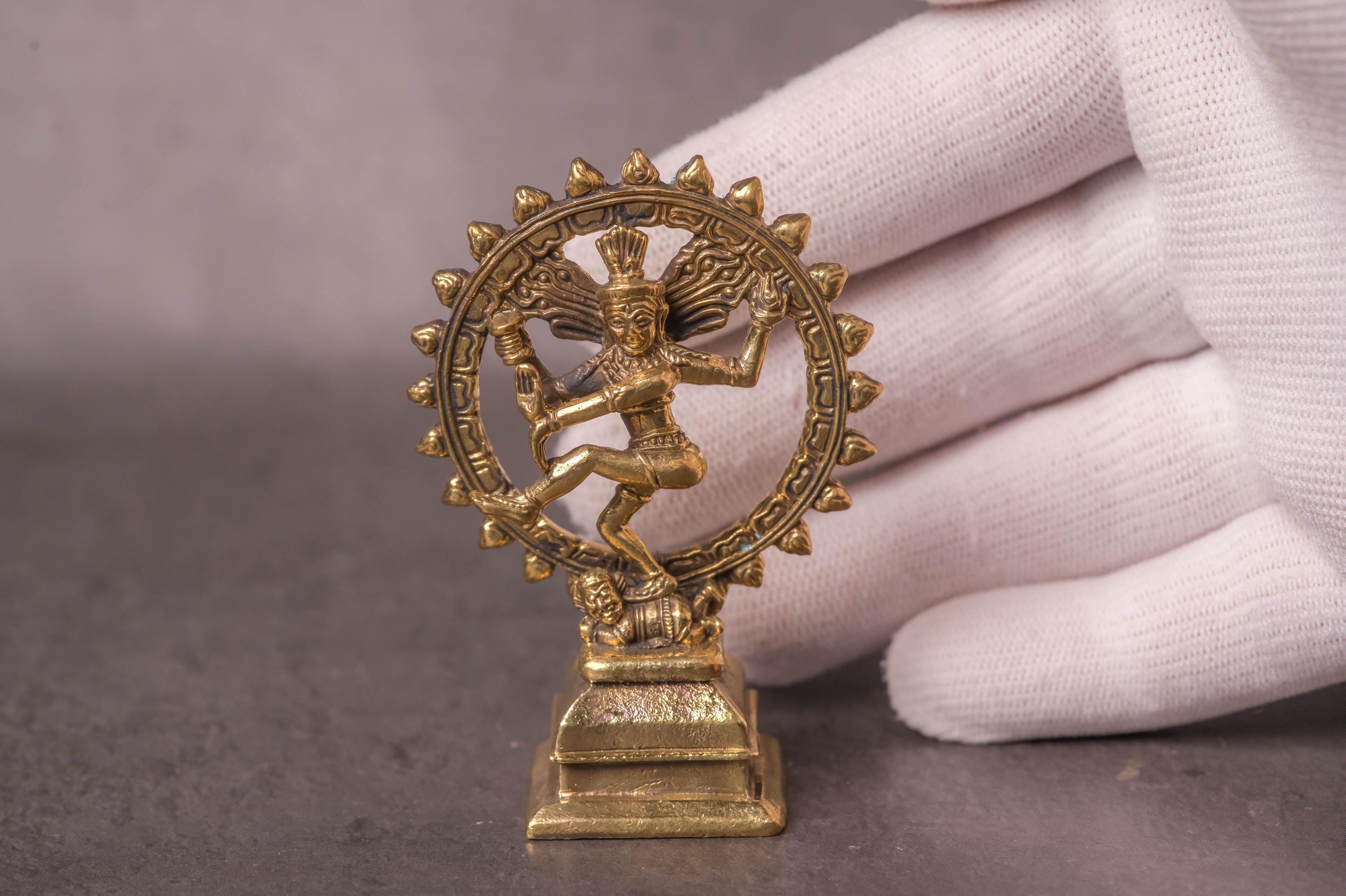 Brass Nataraja Shiva Statue 2.5 Inch Cosmic Dance Murti - Etsy