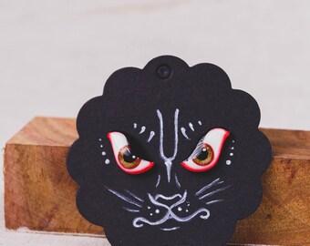 Krishna Deity Eyes: Govardhan Shaligram Style, 1.5cm