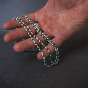 Pure Tulasi mala 2-round small size -Handmade tulsi kanthimala Hare Krishna mala.