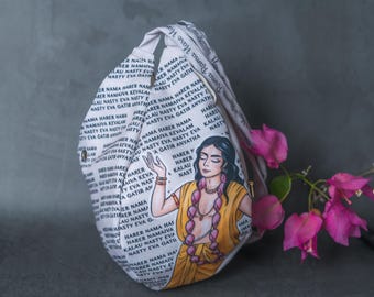 Gauranga Japa Bag: Hare Krishna Prayer Beads, Durable Cotton Blend