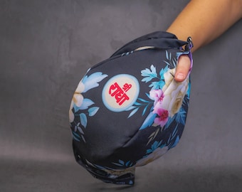 Hare Krishna Prayer Japa Bag: Durable Cotton Blend, Made in Mayapur