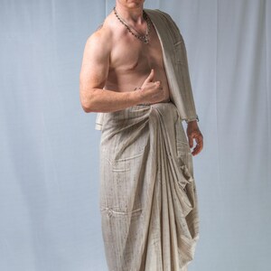 Set Dhoti in pura seta: abbigliamento spirituale in stile Krishna con regalo immagine 5