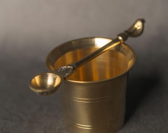 Mässingsachaman för puja, storlek 4,7 cm, Arati, Hem, Tempel