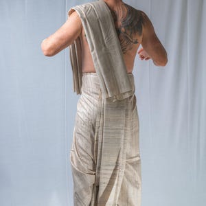 Set Dhoti in pura seta: abbigliamento spirituale in stile Krishna con regalo immagine 2