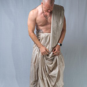 Set Dhoti in pura seta: abbigliamento spirituale in stile Krishna con regalo immagine 11