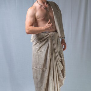 Set Dhoti in pura seta: abbigliamento spirituale in stile Krishna con regalo immagine 6